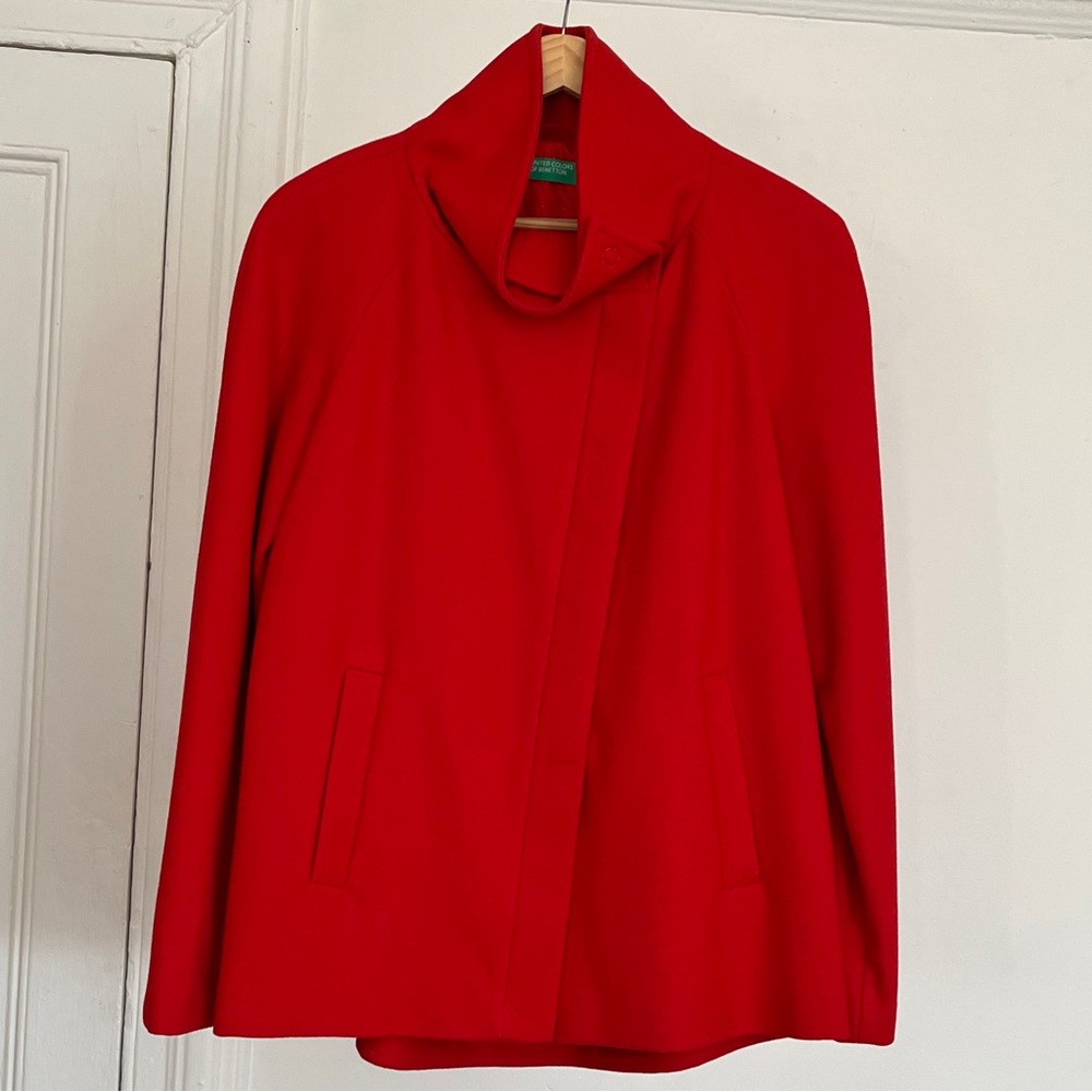 NWOT Funnel-Neck Wool Blend Jacket